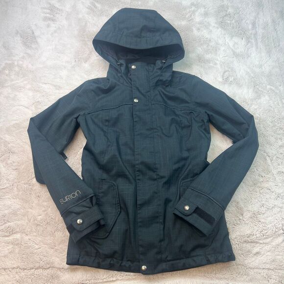 Burton Dry Ride Waterproof Snowboard Ski Jacket Gray Womens Small Zipper Pockets - Picture 1 of 13